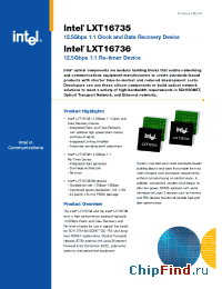 Datasheet LXT16735 manufacturer INTEL
