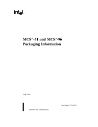 Datasheet MCS-96 manufacturer INTEL