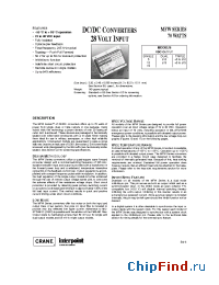 Datasheet MFW2805S manufacturer Interpoint