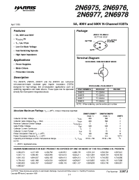 Datasheet 2N6978 manufacturer Intersil