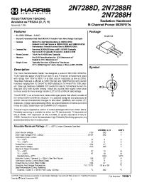 Datasheet 2N7288H manufacturer Intersil