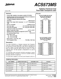 Datasheet 5962F9672401VRC manufacturer Intersil