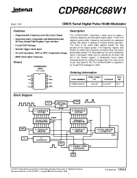 Datasheet 68HC68W1 manufacturer Intersil