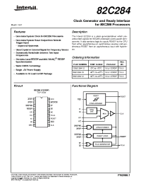 Datasheet 82C284-10 manufacturer Intersil
