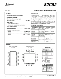 Datasheet 82C82 manufacturer Intersil