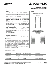 Datasheet ACS521HMSR manufacturer Intersil