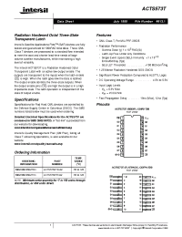 Datasheet ACTS573KTR-02 manufacturer Intersil