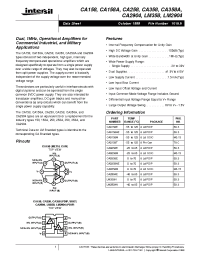 Datasheet CA0158E manufacturer Intersil