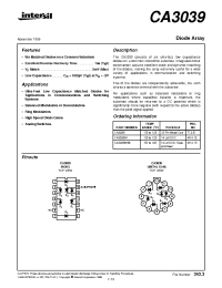 Datasheet CA3039M96 manufacturer Intersil