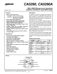 Datasheet CA5260AM96 manufacturer Intersil