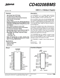 Datasheet CD40208BMS manufacturer Intersil
