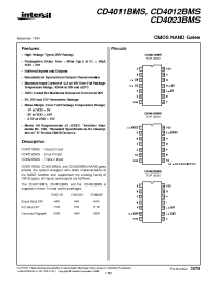 Datasheet CD4023BKMSR manufacturer Intersil