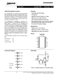 Datasheet CD4049UBKMSR manufacturer Intersil