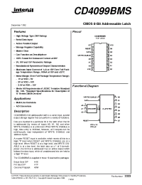 Datasheet CD4099BKMSR manufacturer Intersil