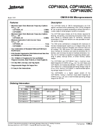Datasheet CDP1802A manufacturer Intersil