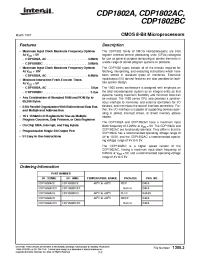 Datasheet CDP1802A/3 manufacturer Intersil