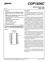 Datasheet CDP1826CE manufacturer Intersil