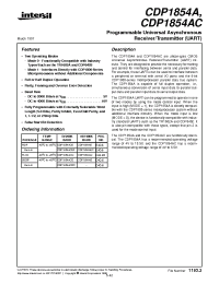 Datasheet CDP1854AEX manufacturer Intersil