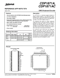 Datasheet CDP1871A manufacturer Intersil