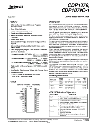Datasheet CDP1879CE1 manufacturer Intersil