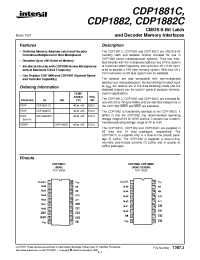 Datasheet CDP1882D manufacturer Intersil