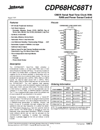 Datasheet CDP68HC68T1 manufacturer Intersil