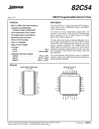 Datasheet CM82C54-10 manufacturer Intersil