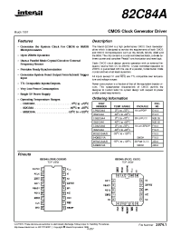 Datasheet CP82C84A manufacturer Intersil