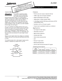 Datasheet EL2082CN manufacturer Intersil