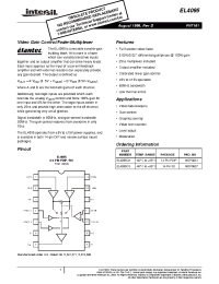 Datasheet EL4095 manufacturer Intersil