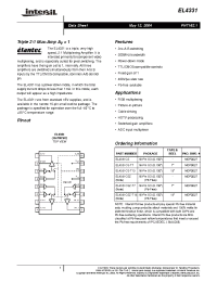 Datasheet EL4331CSZ-T13 manufacturer Intersil