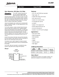 Datasheet EL4581 manufacturer Intersil