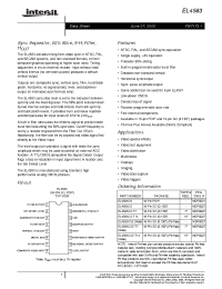 Datasheet EL4583CSZ-T7 manufacturer Intersil