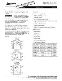 Datasheet EL5196ACW-T7 manufacturer Intersil
