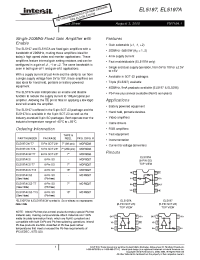 Datasheet EL5197 manufacturer Intersil