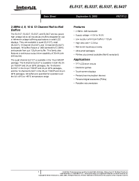 Datasheet EL5227CR-T13 manufacturer Intersil