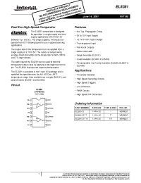 Datasheet EL5281CS-T13 manufacturer Intersil