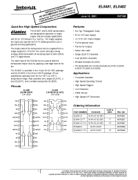 Datasheet EL5481CS-T7 manufacturer Intersil