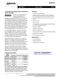 Datasheet EL6173CU-T13 manufacturer Intersil