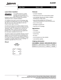 Datasheet EL6205 manufacturer Intersil
