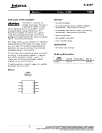 Datasheet EL6207CL manufacturer Intersil