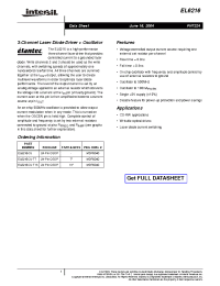 Datasheet EL6216 manufacturer Intersil