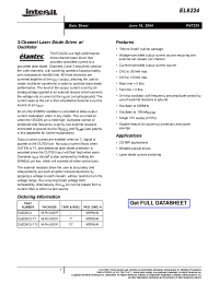 Datasheet EL6224CU-T7 manufacturer Intersil