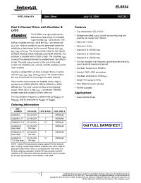 Datasheet EL6834CL-T13 manufacturer Intersil