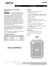 Datasheet EL6900CL manufacturer Intersil