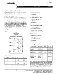 Datasheet EL7154CSZ-T13 manufacturer Intersil