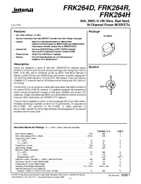 Datasheet FRK264D manufacturer Intersil