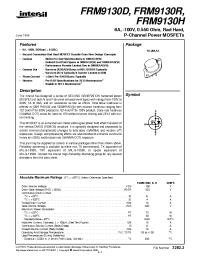 Datasheet FRM9130H manufacturer Intersil