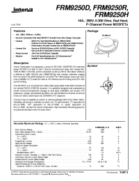 Datasheet FRM9250H manufacturer Intersil