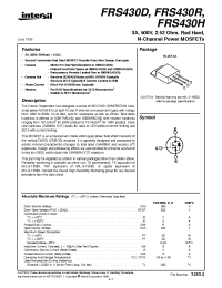 Datasheet FRS430R manufacturer Intersil